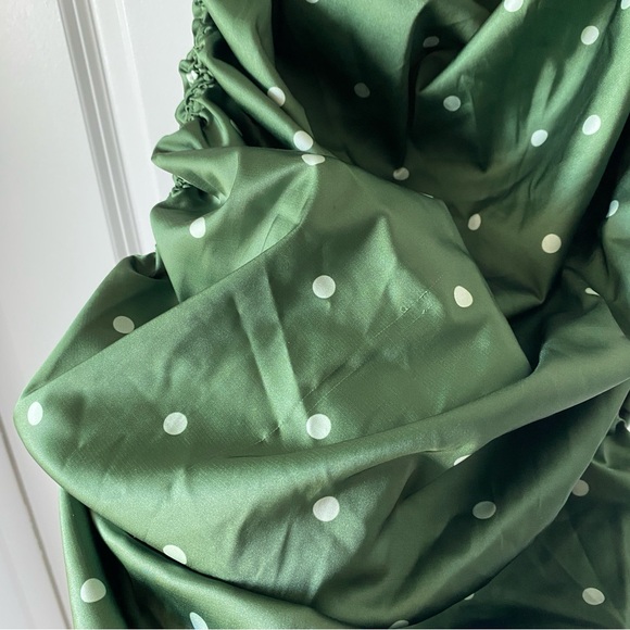 For Love And Lemons Green Dress with White Dots - Picture 5 of 11